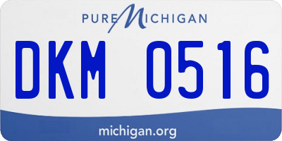 MI license plate DKM0516