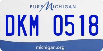 MI license plate DKM0518