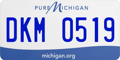 MI license plate DKM0519