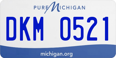 MI license plate DKM0521