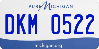 MI license plate DKM0522