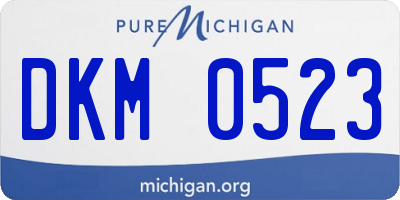 MI license plate DKM0523
