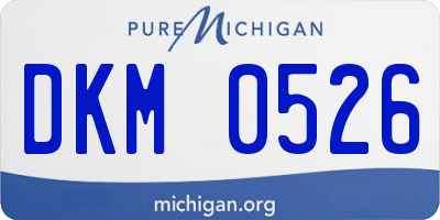 MI license plate DKM0526