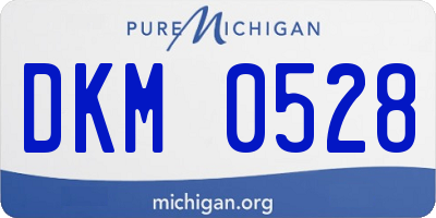 MI license plate DKM0528