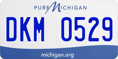 MI license plate DKM0529