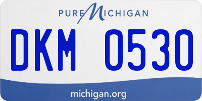 MI license plate DKM0530