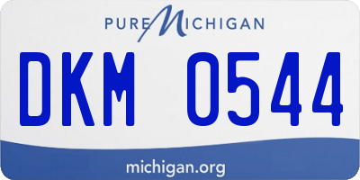 MI license plate DKM0544