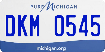 MI license plate DKM0545