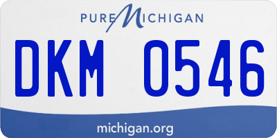 MI license plate DKM0546
