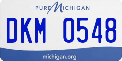 MI license plate DKM0548