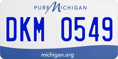 MI license plate DKM0549