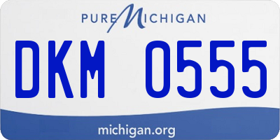 MI license plate DKM0555