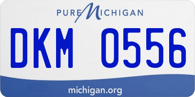MI license plate DKM0556