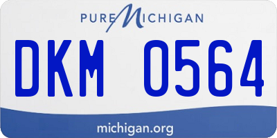 MI license plate DKM0564