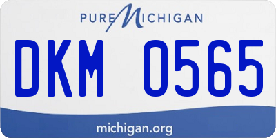 MI license plate DKM0565