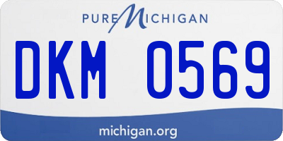 MI license plate DKM0569