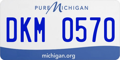 MI license plate DKM0570