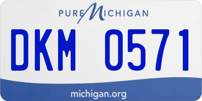 MI license plate DKM0571