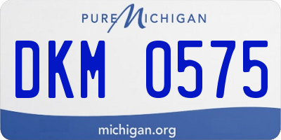 MI license plate DKM0575
