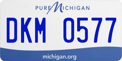 MI license plate DKM0577