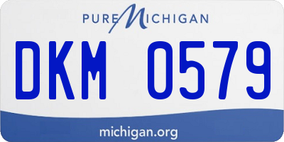 MI license plate DKM0579