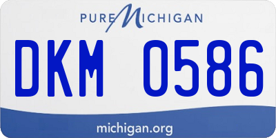 MI license plate DKM0586