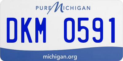 MI license plate DKM0591