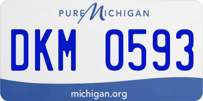 MI license plate DKM0593