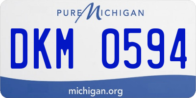 MI license plate DKM0594