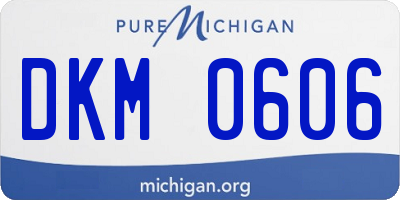 MI license plate DKM0606