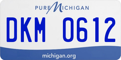 MI license plate DKM0612