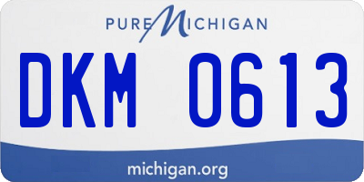 MI license plate DKM0613