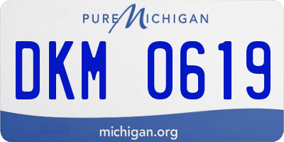 MI license plate DKM0619