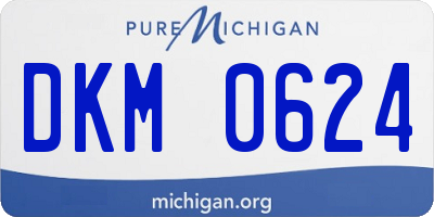 MI license plate DKM0624