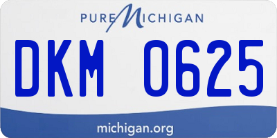 MI license plate DKM0625