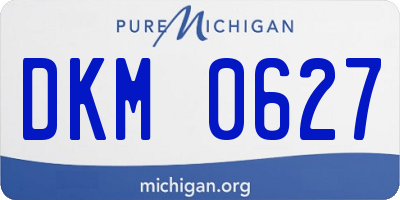 MI license plate DKM0627