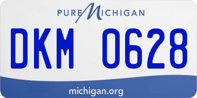 MI license plate DKM0628