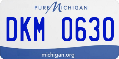 MI license plate DKM0630
