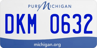 MI license plate DKM0632