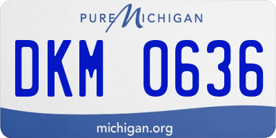 MI license plate DKM0636
