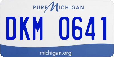 MI license plate DKM0641