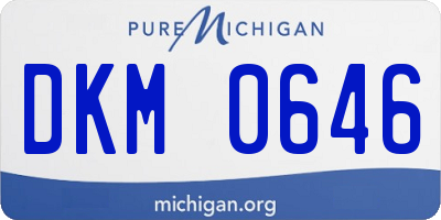 MI license plate DKM0646