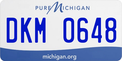 MI license plate DKM0648