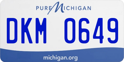 MI license plate DKM0649