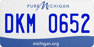 MI license plate DKM0652