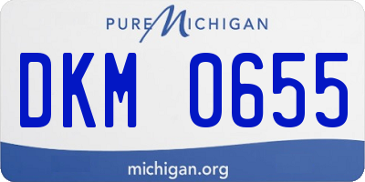 MI license plate DKM0655