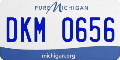 MI license plate DKM0656