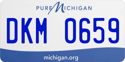 MI license plate DKM0659
