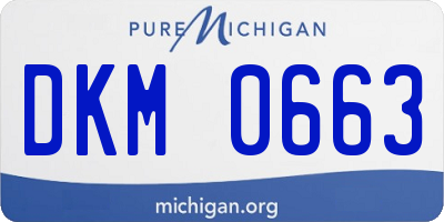 MI license plate DKM0663