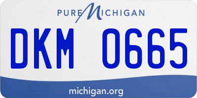 MI license plate DKM0665